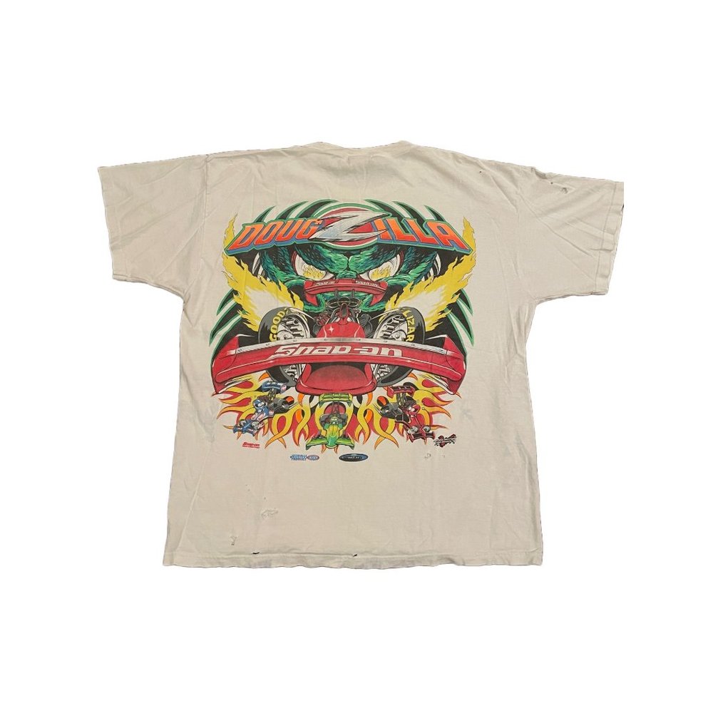 Vintage Rare Snap on Dougzilla Drag Racing Shirt F1 Nascar